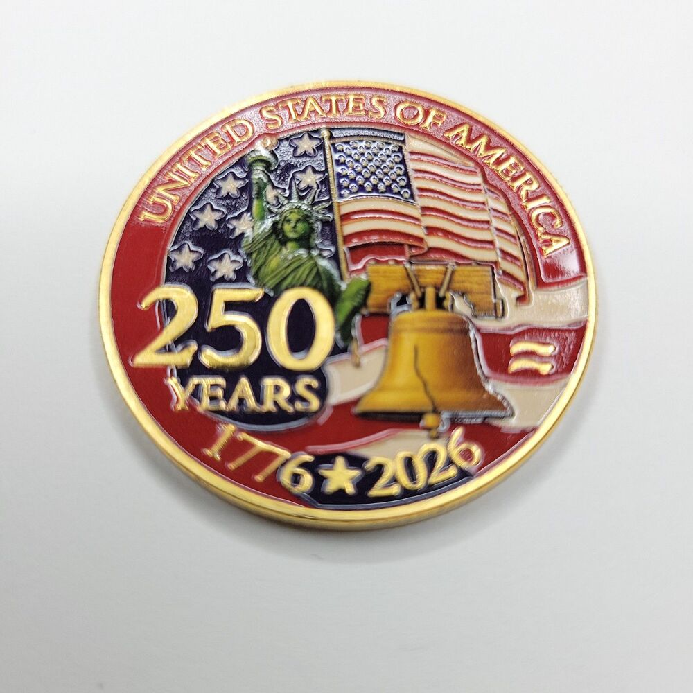 America 250 Commemorative Coin Souvenir For Americas 250th Birthday - With Case